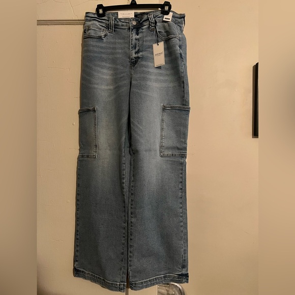 Blue Denim Cargo Jeans - Picture 5 of 6